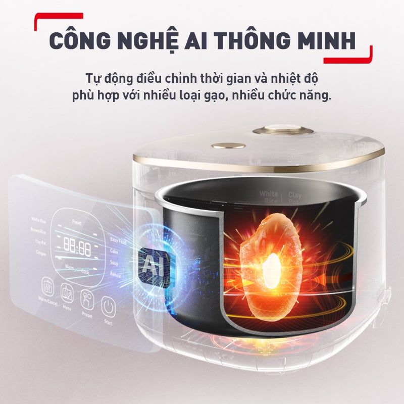 Nồi cơm điện tử Mini Tefal Rice Mate RK515168 - 0.7L – ảnh 2