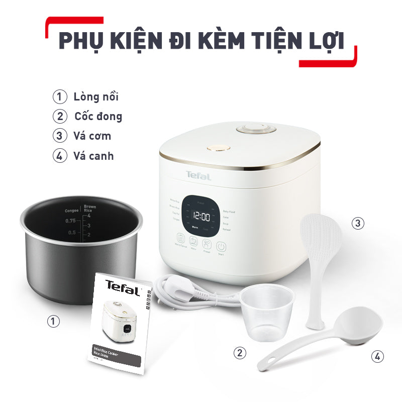 Nồi cơm điện tử Mini Tefal Rice Mate RK515168 - 0.7L – ảnh 7