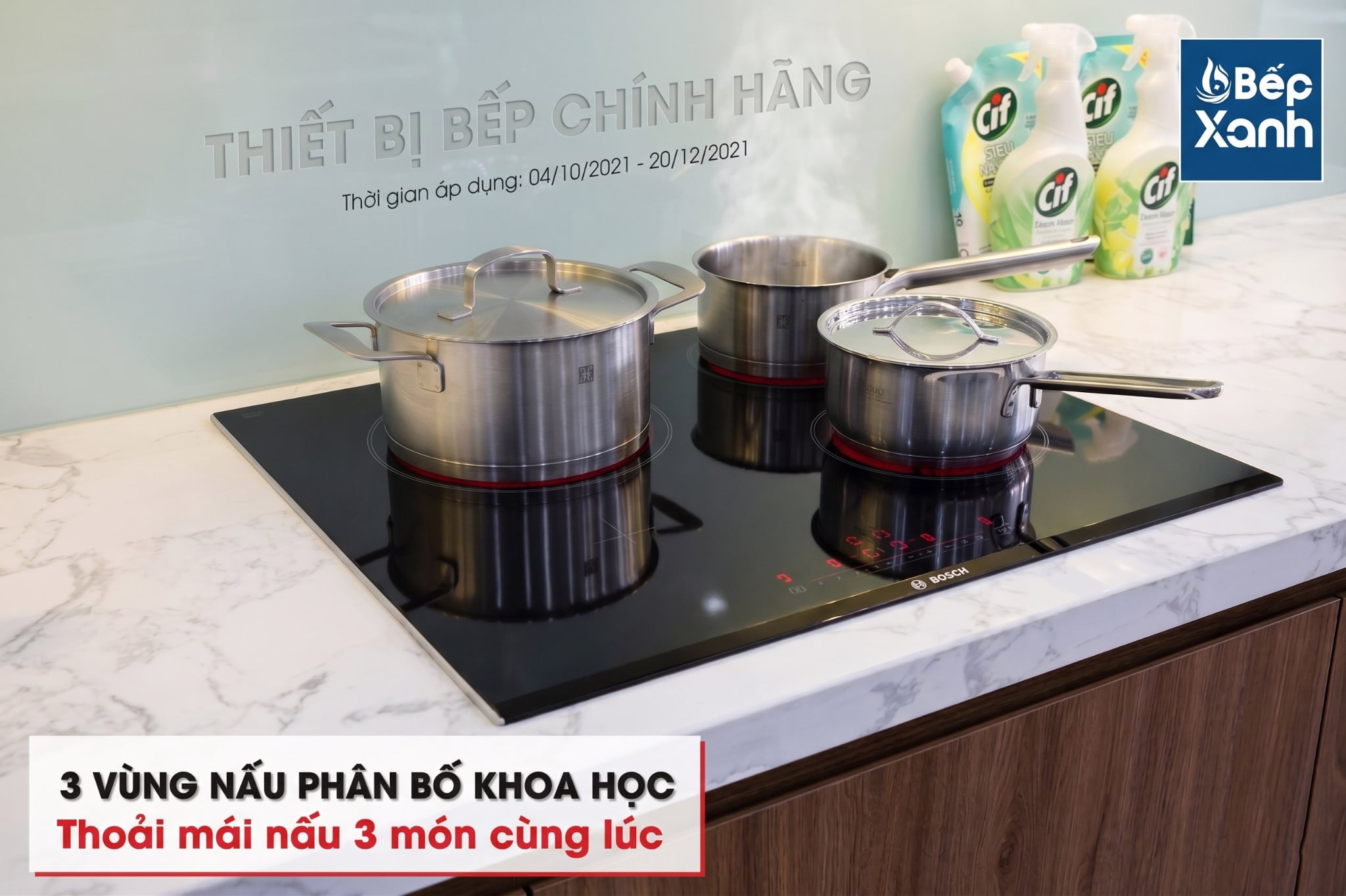 Bếp từ Bosch PID675DC1E 3 Vùng Nấu – ảnh 4