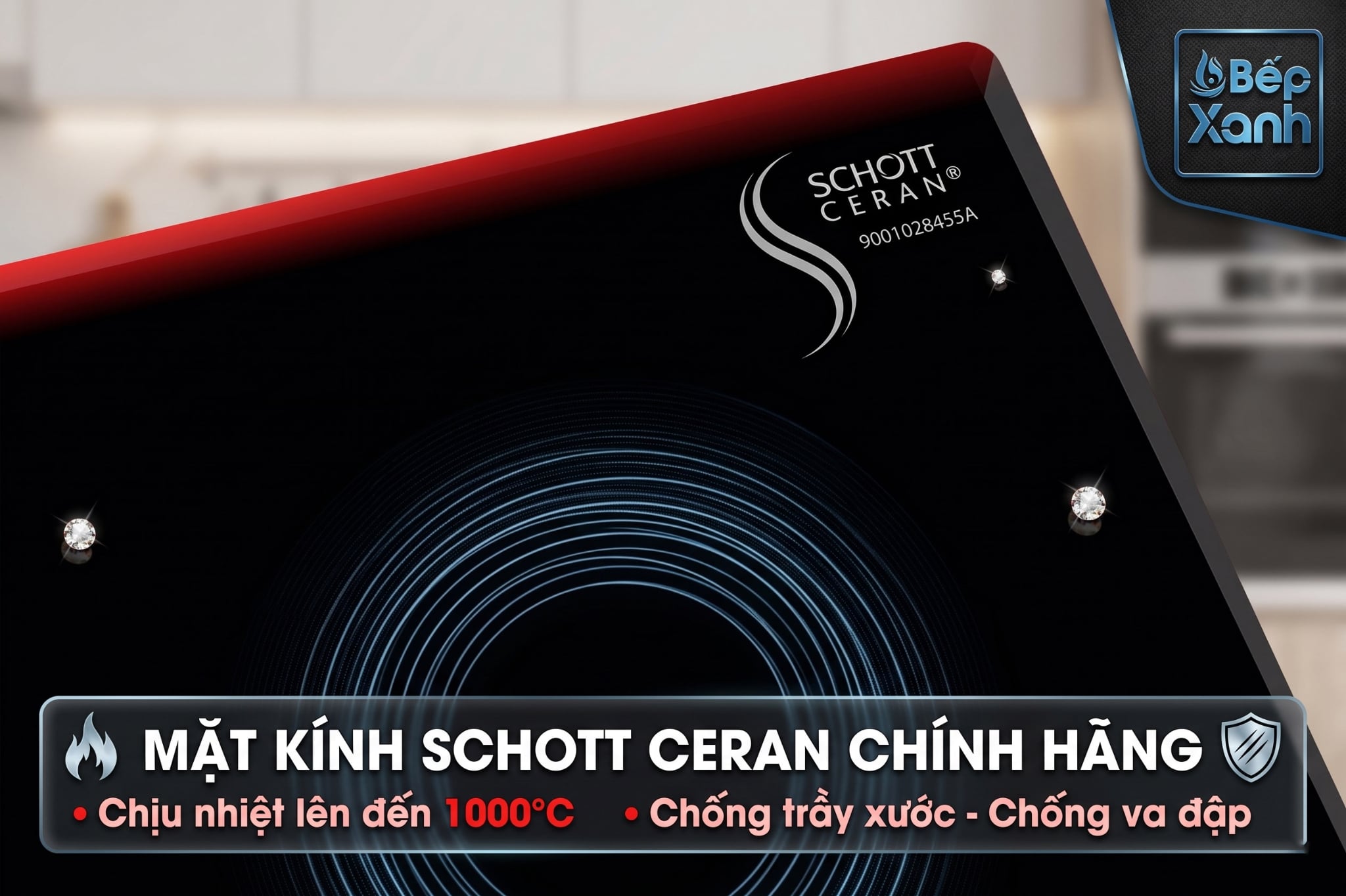 Viền inox hai bên – Bếp từ Bosch PID675DC1E 3 Vùng Nấu