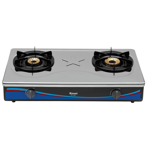 Bếp gas dương Rinnai RV-740A(SMC) 702mm 2 lò nấu, mặt thép không gỉ