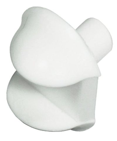 Chốt đỡ kệ kính = nhựa trắng 5/6mm Hafele 287.28.770