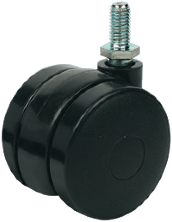 Bánh XE đôi màu đen M8 40mm Hafele 660.09.304