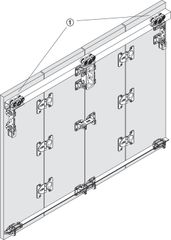 Bản lề nối cánh cửa xếp Hafele 409.63.710 ảnh 2