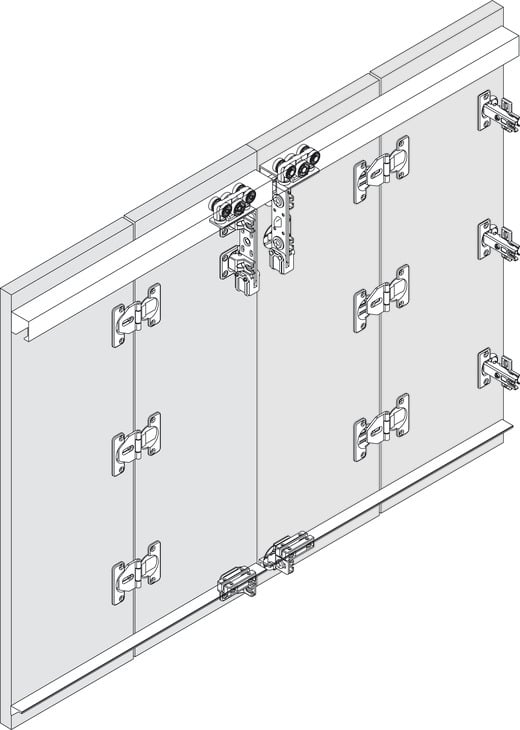 Phụ Kiện Cửa Trượt Fold 40 MF Flex Hafele 409.61.000