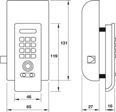 Khóa Tủ Điện Tử EL3300-TK Hafele 225.12.650 ảnh 2
