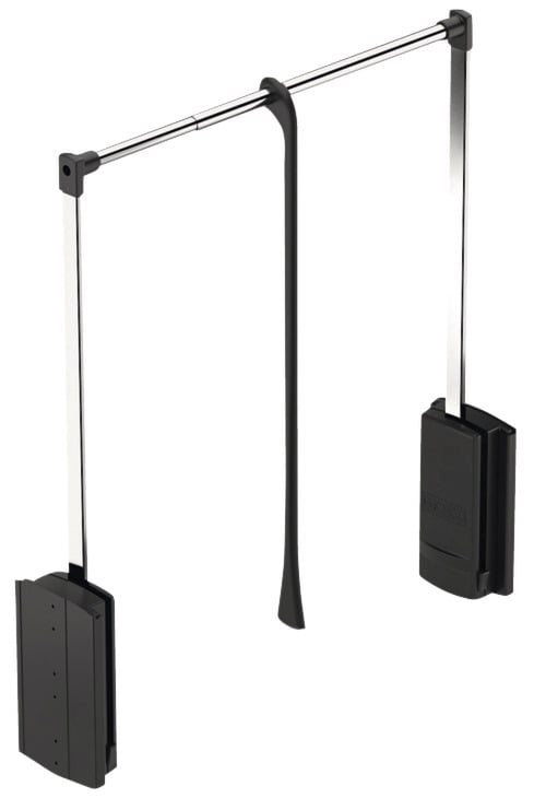 Tay nâng treo quần áo tải trọng 10kg Hafele 805.20.557 - Vì sao tay nâng treo quần áo Hafele 805.20.557 hợp tủ áo kịch trần? Tay nâng treo quần áo tải trọng 10kg Hafele 805.20.557 - Vì sao tay nâng treo quần áo Hafele 805.20.557 hợp tủ áo kịch trần?