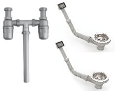 Bộ Xả Cho Chậu Rửa 2 Hộc Hafele 567.25.923