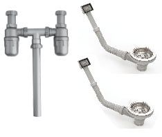Bộ Xả Cho Chậu Rửa 2 Hộc Hafele 567.25.923