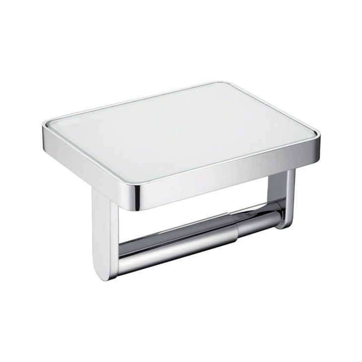 Giá Treo Giấy Vệ Sinh Mặt Kính Trắng Hafele 495.80.231