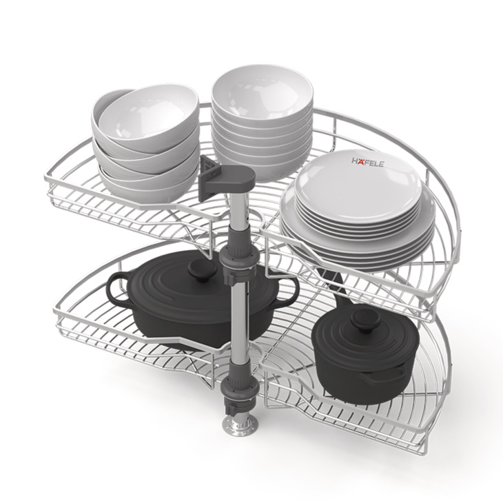 Bộ Rổ Góc Mezzo Xoay 180° Hafele 548.37.001 - Ứng dụng của bộ rổ góc Mezzo Xoay 180° Hafele 548.37.001 Bộ Rổ Góc Mezzo Xoay 180° Hafele 548.37.001 - Ứng dụng của bộ rổ góc Mezzo Xoay 180° Hafele 548.37.001