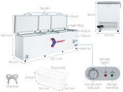 Tủ đông Sanaky Inverter 900 lít VH-1199HY3