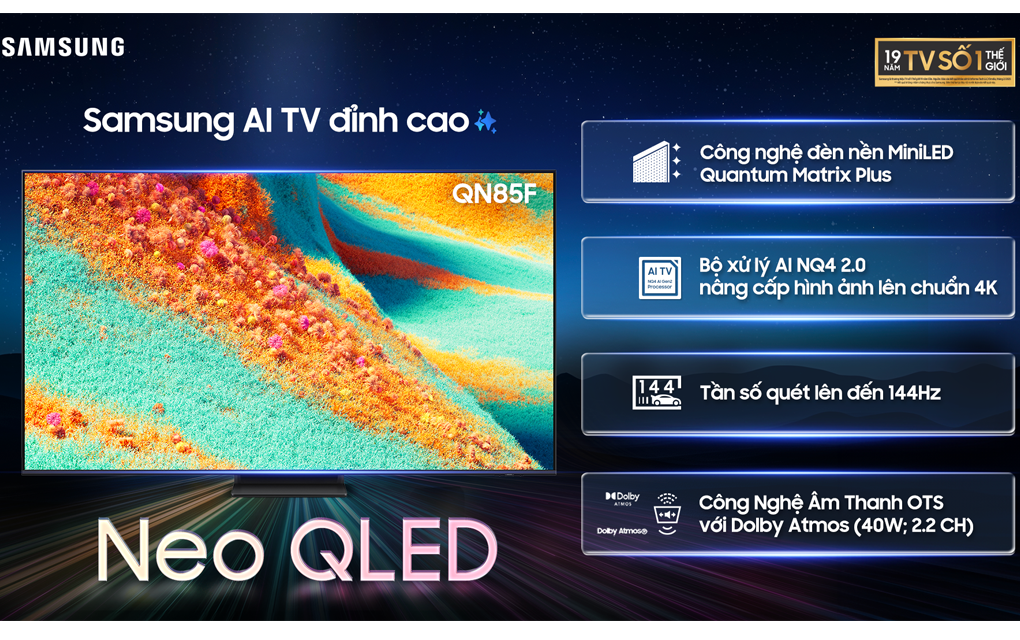 Smart Tivi Samsung Mini LED 4K Vision AI 85 Inch QA85QN85F – ảnh 2