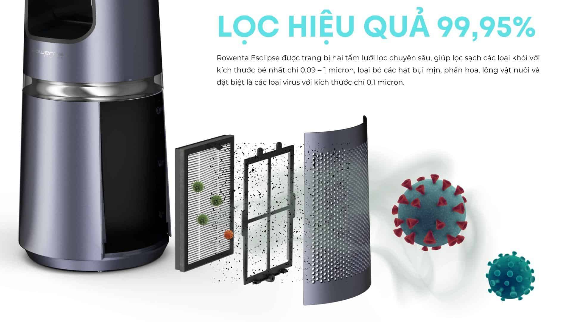 Quạt Không Cánh Kèm Lọc Không Khí Rowenta QU5030F0 – ảnh 7