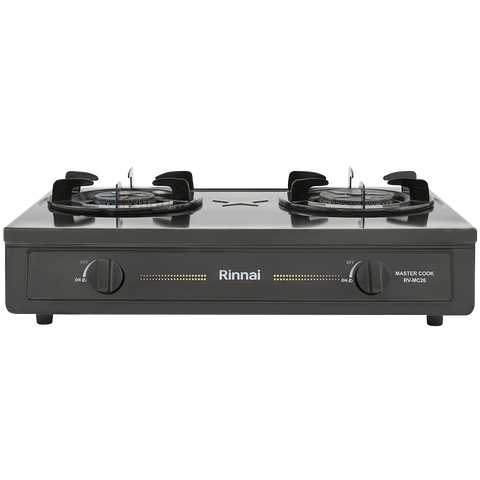 Bếp gas dương Rinnai RV-MC26BE 590mm 2 lò nấu, mặt thép phủ men