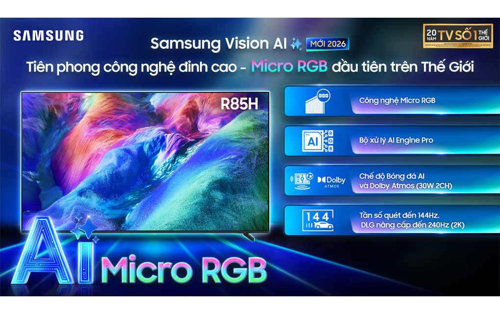 Smart Tivi Samsung Micro RGB 4K 85 Inch MRA85R85HA – ảnh 7