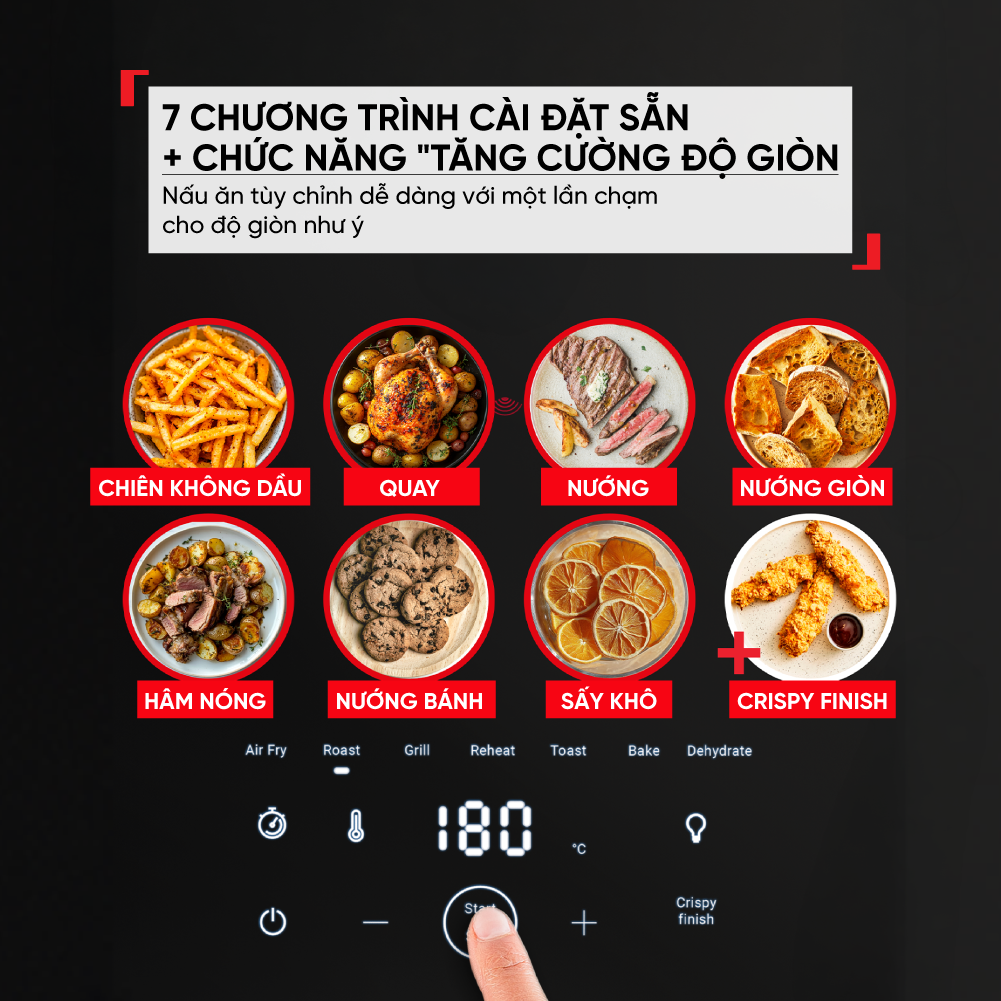 Nồi chiên không dầu Tefal Far Infrared EY8328E0 - 7L - Điện tử – ảnh 5