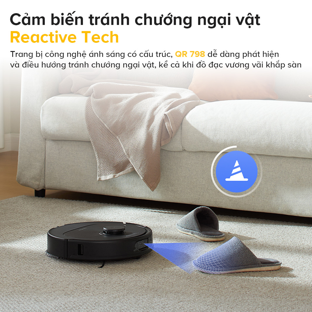 Robot hút bụi lau nhà Roborock QR 798 - Đen – ảnh 8