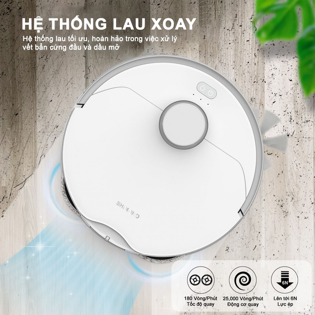 Robot hút bụi lau nhà Shimono LS68W – ảnh 8