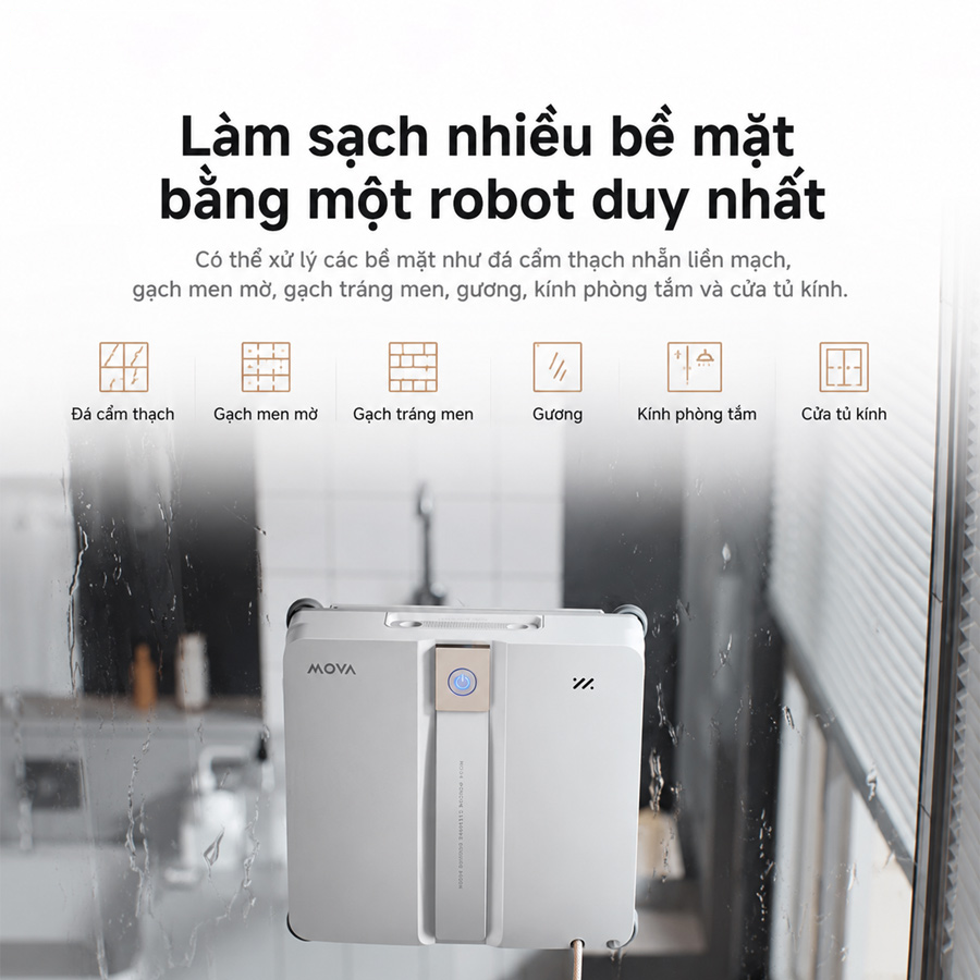 Robot hút bụi lau kính Mova N1 EU - Màu Đen – ảnh 6