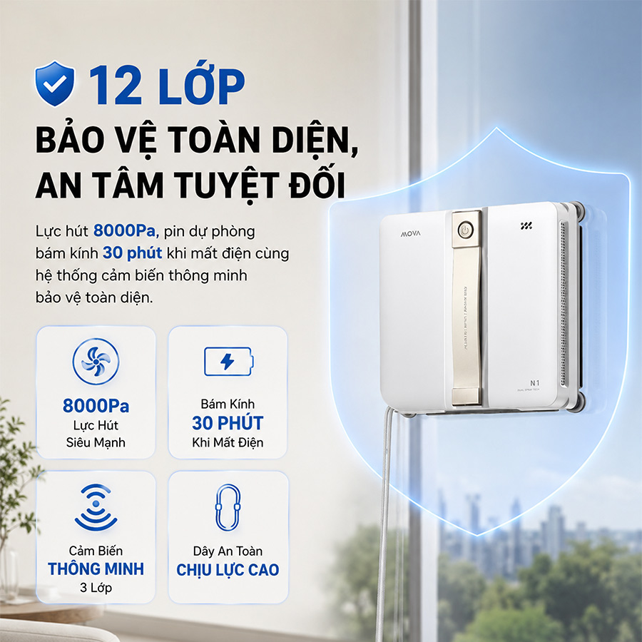 Robot hút bụi lau kính Mova N1 – ảnh 6
