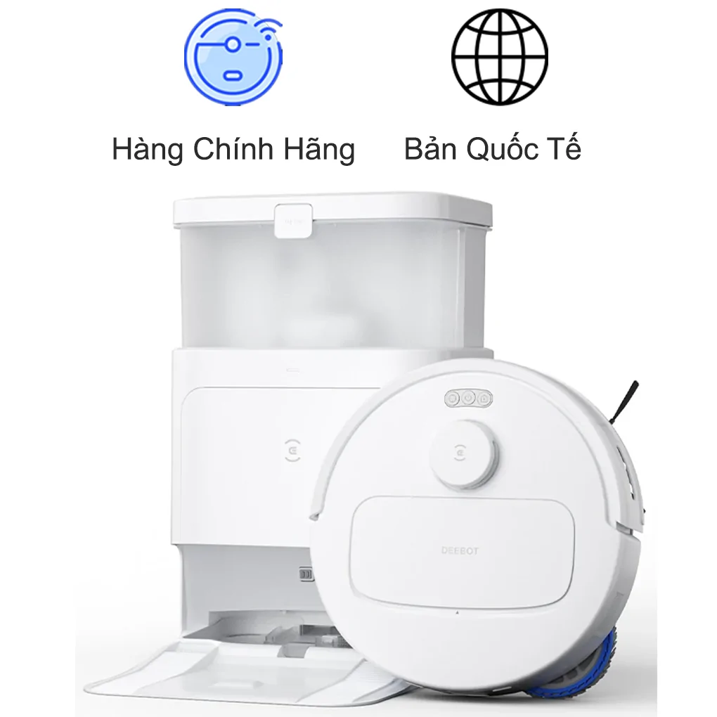 Robot hút bụi lau nhà Ecovacs Deebot N30 Pro Omni Trắng