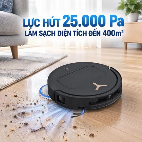 Robot hút bụi lau nhà Ecovacs T50S Pro Omni Đen