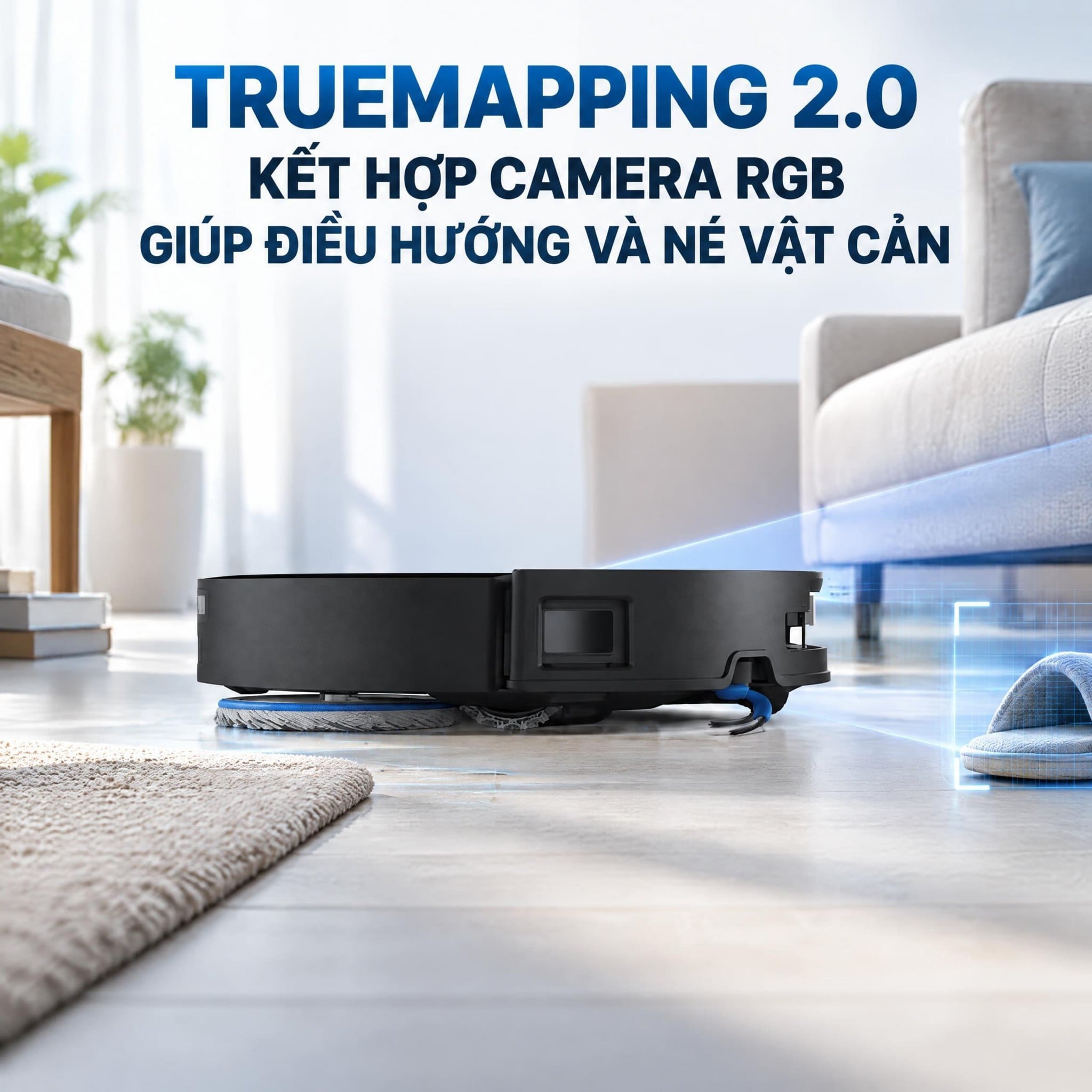 Robot hút bụi Ecovacs T50S Pro Omni - hình ảnh thực tế Robot hút bụi Ecovacs T50S Pro Omni - hình ảnh thực tế