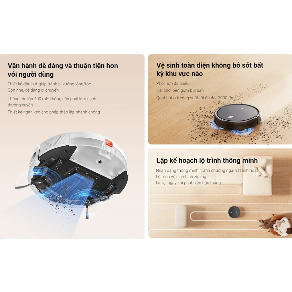 Robot hút bụi lau nhà Xiaomi Vacuum E5 – ảnh 4
