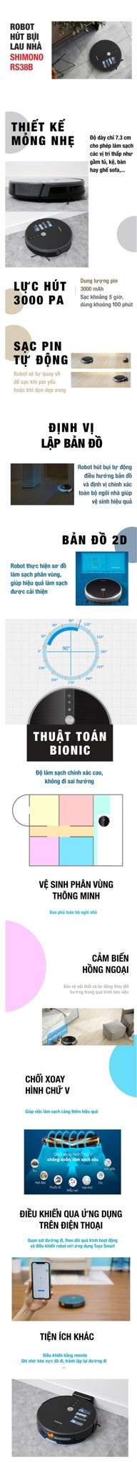 Robot hút bụi Shimono RS38B