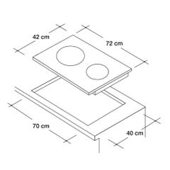 Bếp từ hồng ngoại 2 vùng nấu Rosières RVPI711 4100W ảnh 8