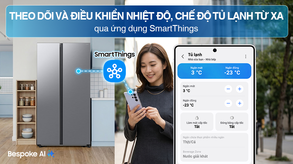 Tủ lạnh Samsung Inverter 583 lít Side By Side RS57DG400EM9SV – ảnh 7