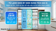 Tủ lạnh Samsung Inverter 635 lít RS70F65K2FSV ảnh 7