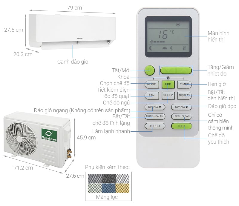 Máy lạnh Nagakawa NIS-C09R2T28 - hình ảnh thực tế