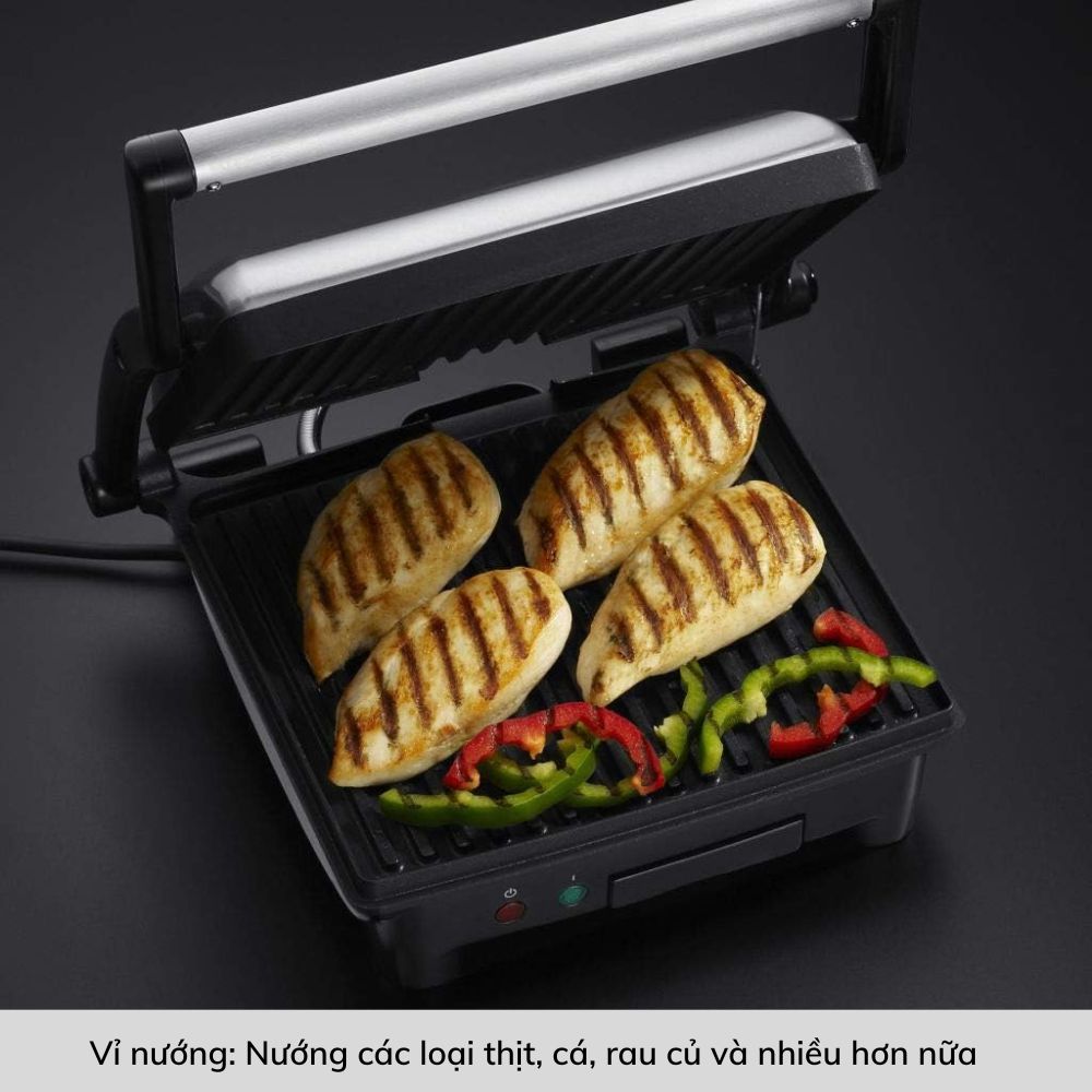 Máy Nướng Bánh Mì Panini/ Vỉ nướng 3in1 Russell Hobbs Cook@Home 17888-56 – ảnh 2