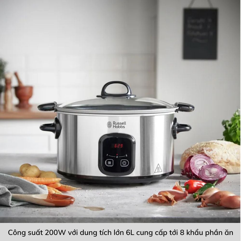 Nồi Nấu Chậm Russell Hobbs Maxi Cook 22750-56 200W 6L – ảnh 5