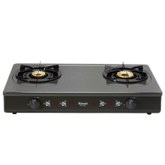Bếp gas dương Rinnai RV-740A(GR) 702mm 2 lò nấu, mặt thép phủ men