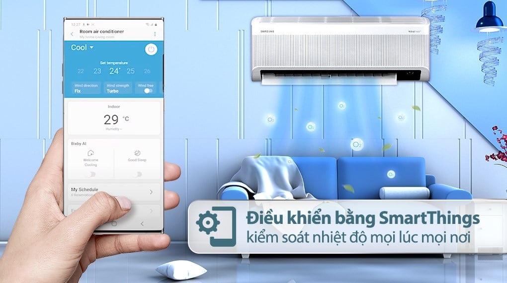 Máy lạnh Samsung Wind-Free Inverter 1.5 HP AR13CYFAAWKNSV – ảnh 7