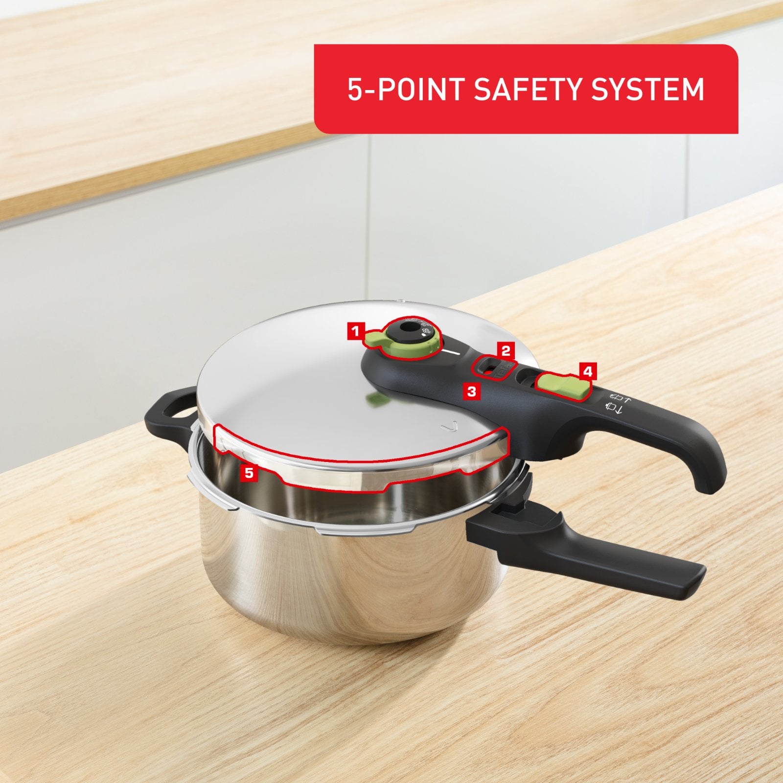 Nồi áp suất Inox cao cấp Tefal Secure Trendy - chi tiết