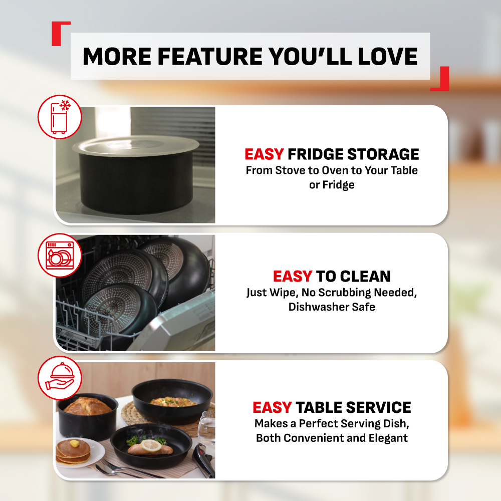 Bộ 4 nồi chảo cán rời Tefal Ingenio Unlimited L7639293, 18/22/28/28/, nắp kính 18/28, nắp nhựa 18 – ảnh 3
