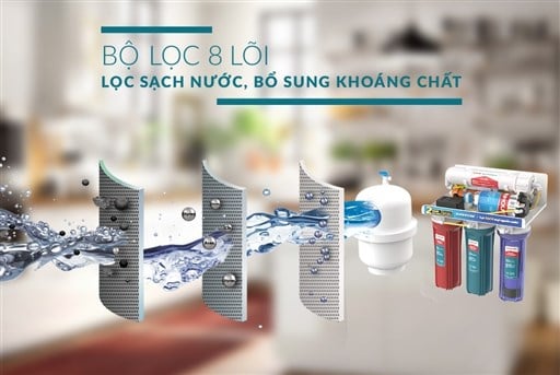 Máy lọc nước r.o không vỏ Sunhouse 8 lõi SHA8878KV – ảnh 6