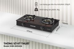 Bếp gas dương kính Sunhouse SHB5-BDU626 ảnh 6