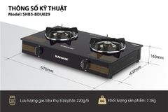 Bếp gas dương kính Sunhouse SHB5-BDU829 ảnh 6