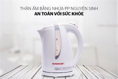 Ấm siêu tốc nhựa Sunhouse SHD1300 trắng ảnh 1