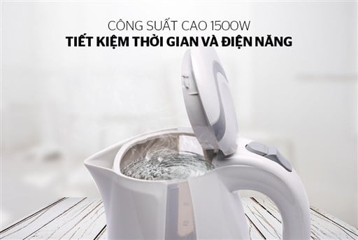 Ấm siêu tốc nhựa Sunhouse SHD1300 trắng – ảnh 3