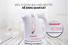Ấm siêu tốc nhựa Sunhouse SHD1300 trắng ảnh 5