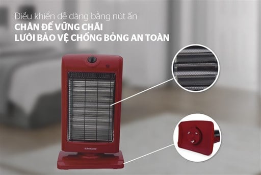 Sưởi điện 3 bóng halogen Sunhouse SHD7016 – ảnh 2