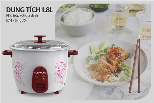 Nồi cơm điện 1.8 l Sunhouse SHD8126