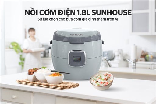 Nồi cơm điện 1.8L Sunhouse SHD8663G