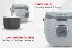 Nồi cơm điện 1.8L Sunhouse SHD8663G ảnh 3